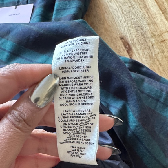 AVEC LES FILLES Green and Black Plaid tartan tank mini A line flare Dress NWT - Picture 6 of 9